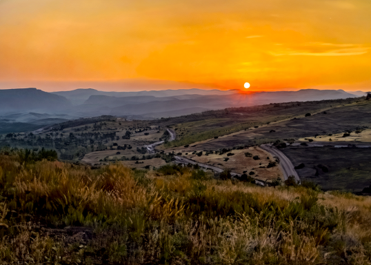 Photo acrylic of Sermon on the Mount Sunset